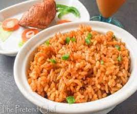 Bowl of jollof rice